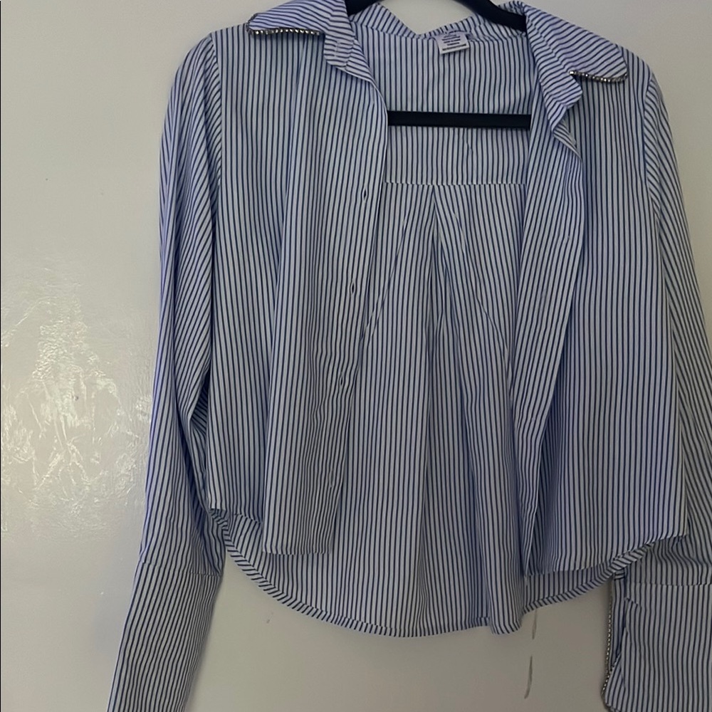Blue Striped Women's Top